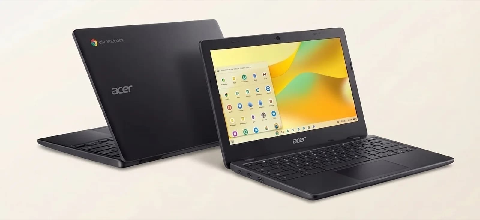 Acer Chromebook 314 — vista frontal y posterior.