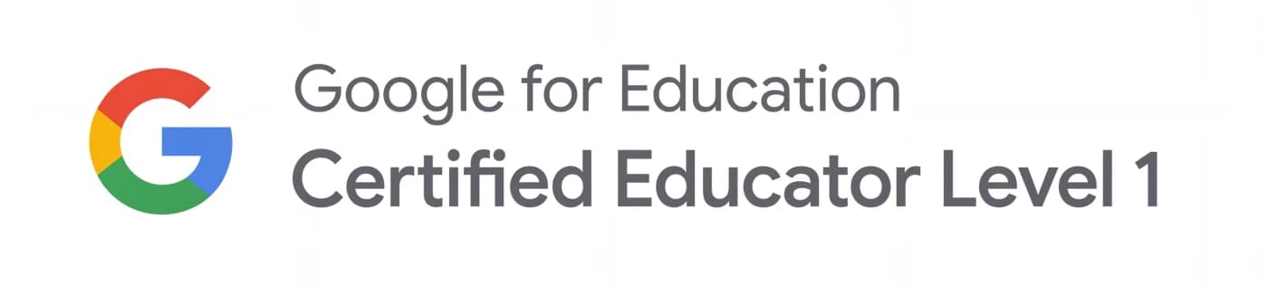 Credencial oficial — Google Educator Nivel 1.